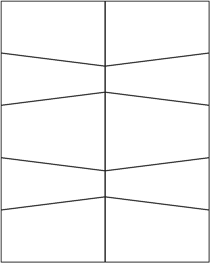 Desert Dusk Stained Glass Pattern, line drawing